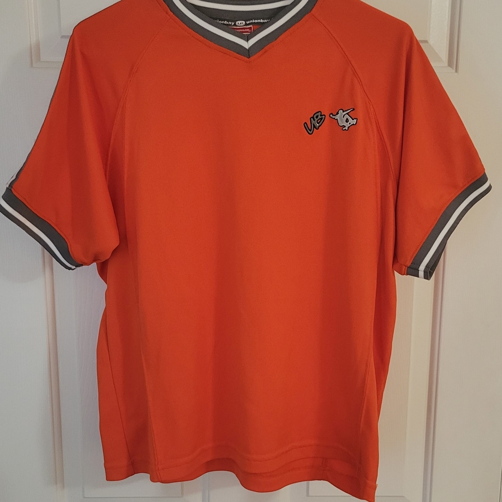 UNIONBAY YOUTH SHIRT SIZE LARGE VIVID ORANGE